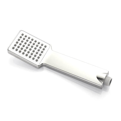 High pressure shower head displaying various spray settings for a customized shower.