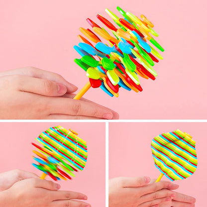 Spin Flower Candy toy displaying colorful spiral design for stress relief