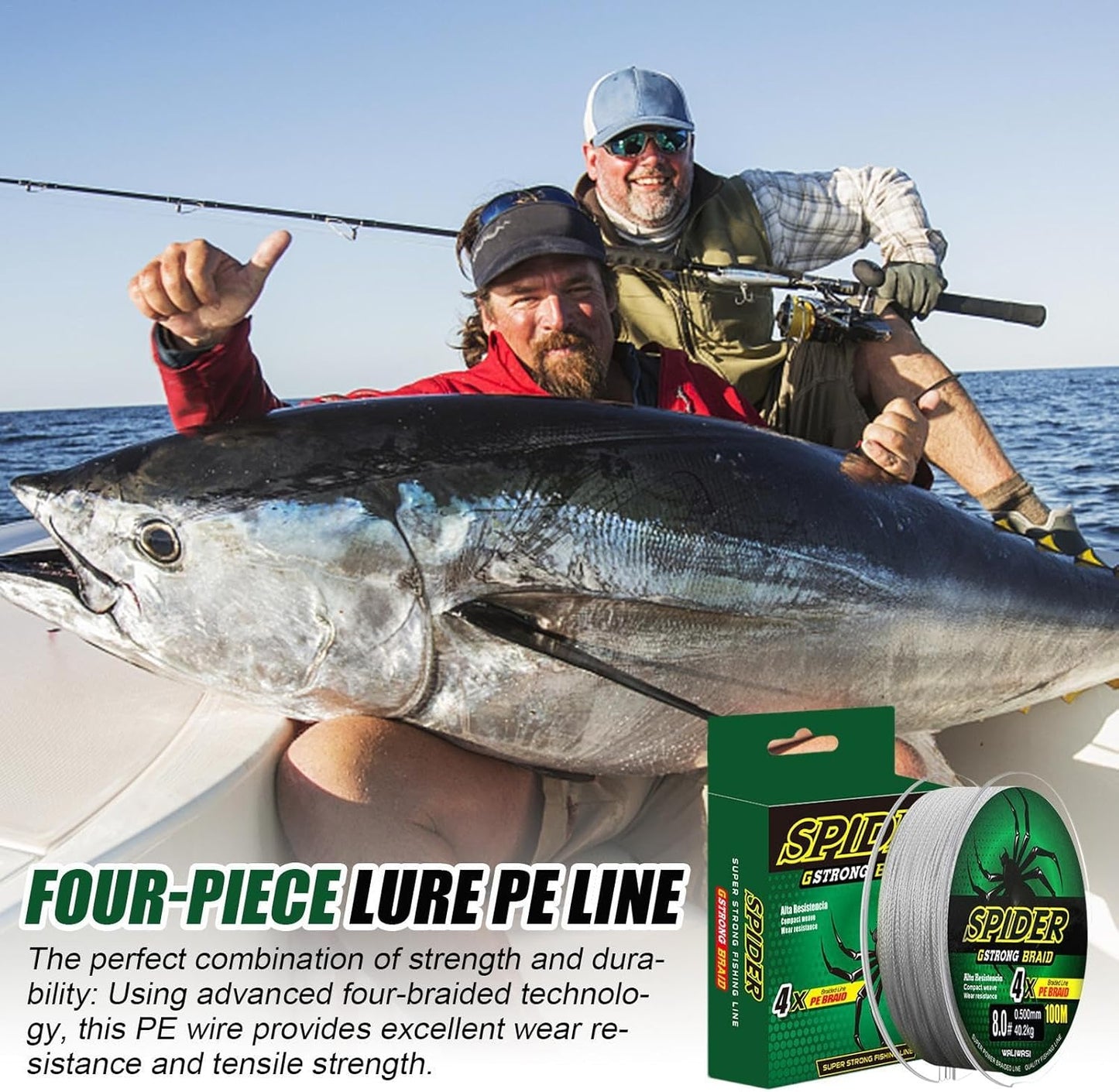 Abrasion resistant braided fishing line with iron weave design