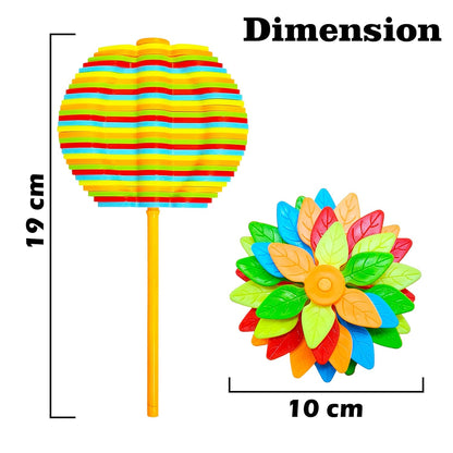 Side view of Spin Flower Candy rotating stress relief toy