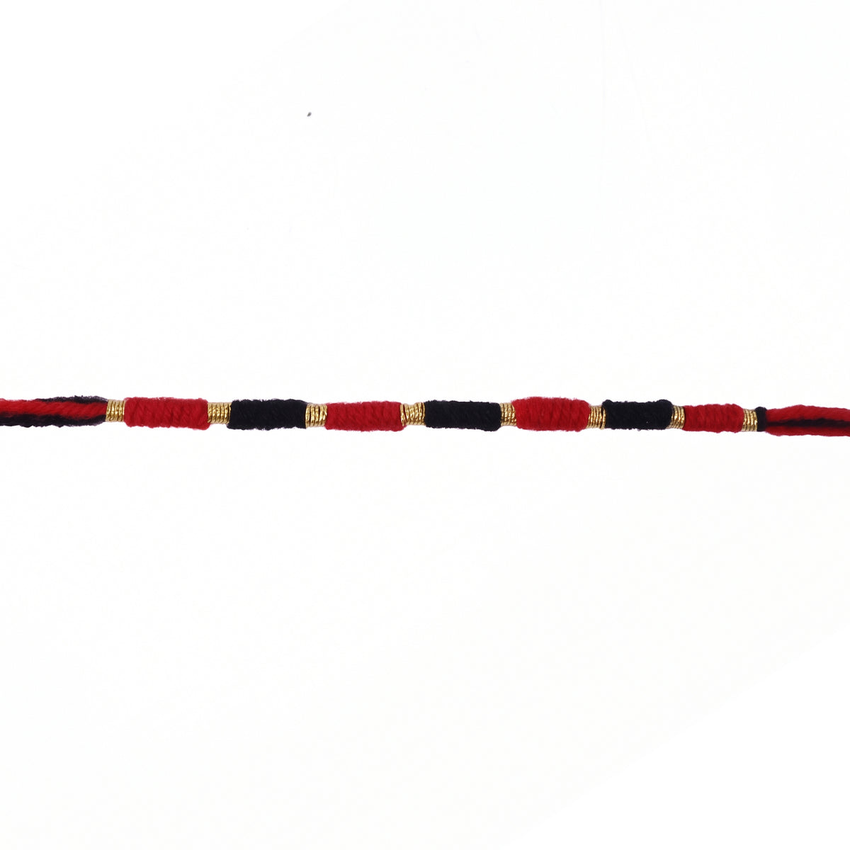 Handmade Black And Red Bracelet Rakhi For Brother (1 Pc)