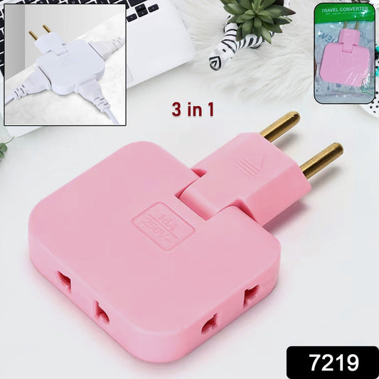 Hand holding the slim Foldable Wall Plug Adapter, showcasing its portable design for travel.