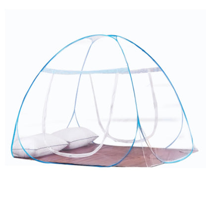 White polyester foldable mosquito net tent designed for camping and indoor use