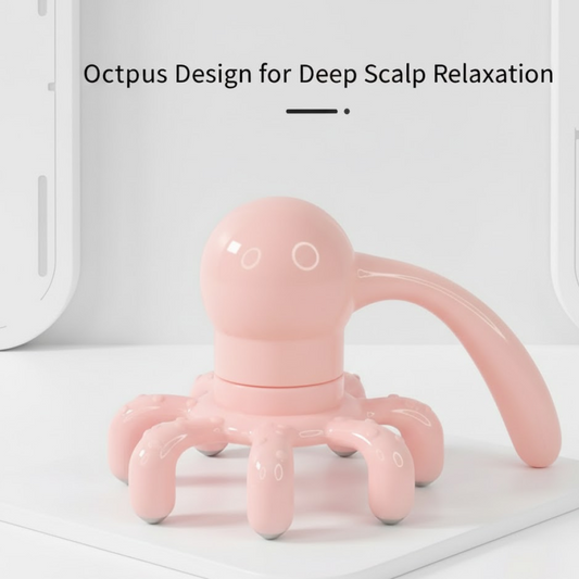 Front view of Octopus Head Massager designed for scalp care