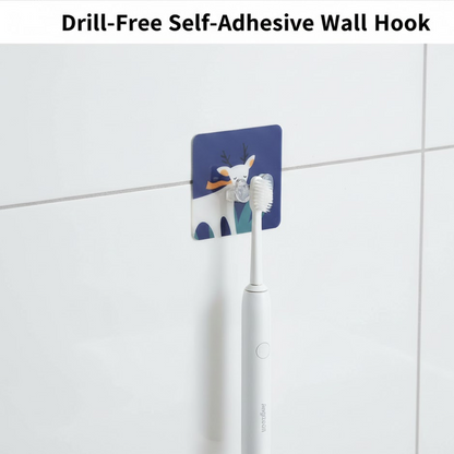 Back view of the self-adhesive wall hook showing its strong adhesive surface.