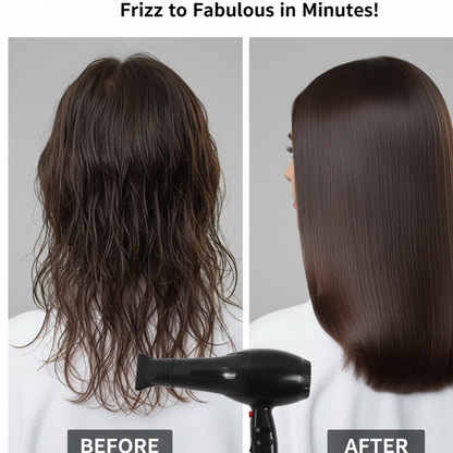 Calm & Curl 1800W hair dryer showcasing its powerful airflow.