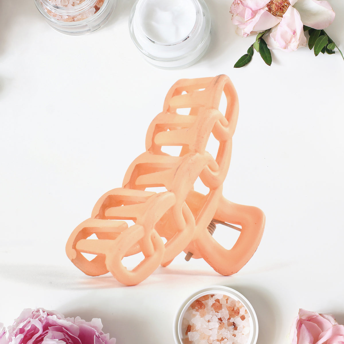 Plastic Hair Clamp Grip Simple Matte Hair Barrette Clamp (1 Pc)