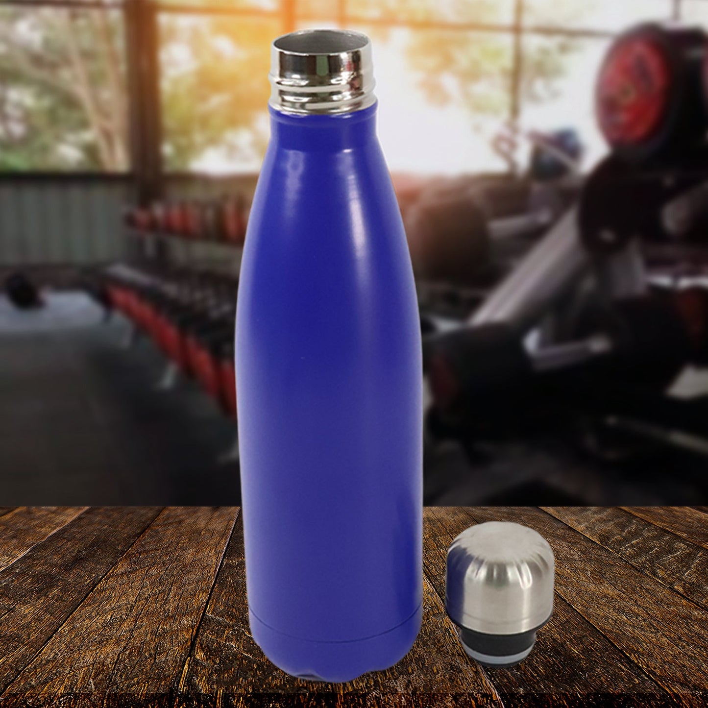 Pure sip 400ml stainless steel water bottle perfect for fitness enthusiasts