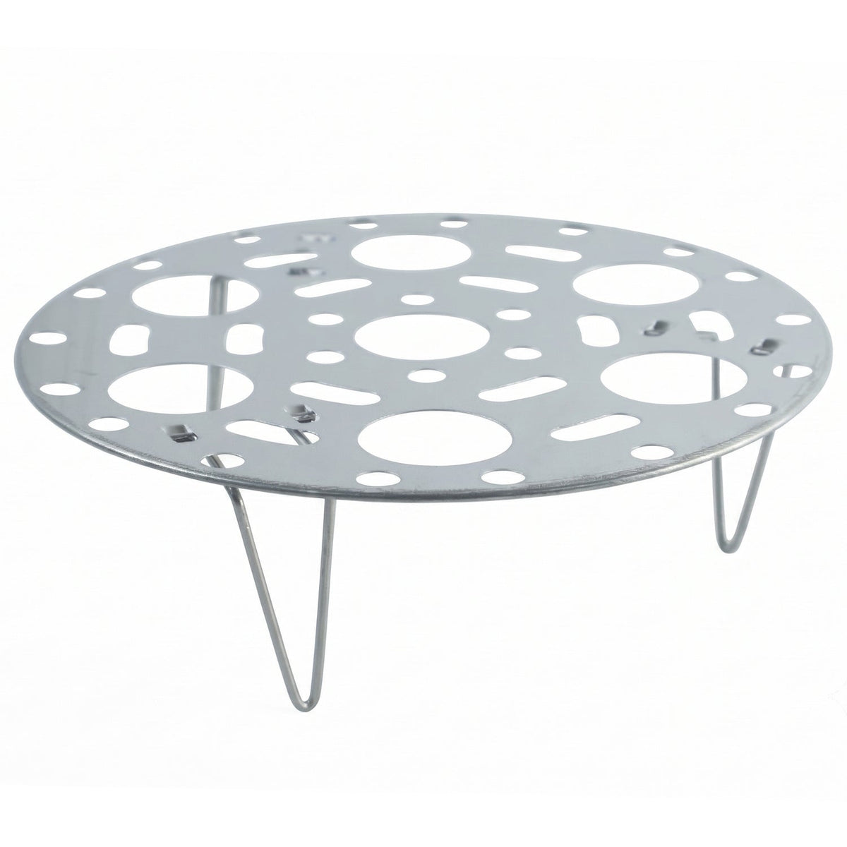 Stainless Steel Round Egg Steamer Rack Folding Trivet Stand For Pot (1 Pc)