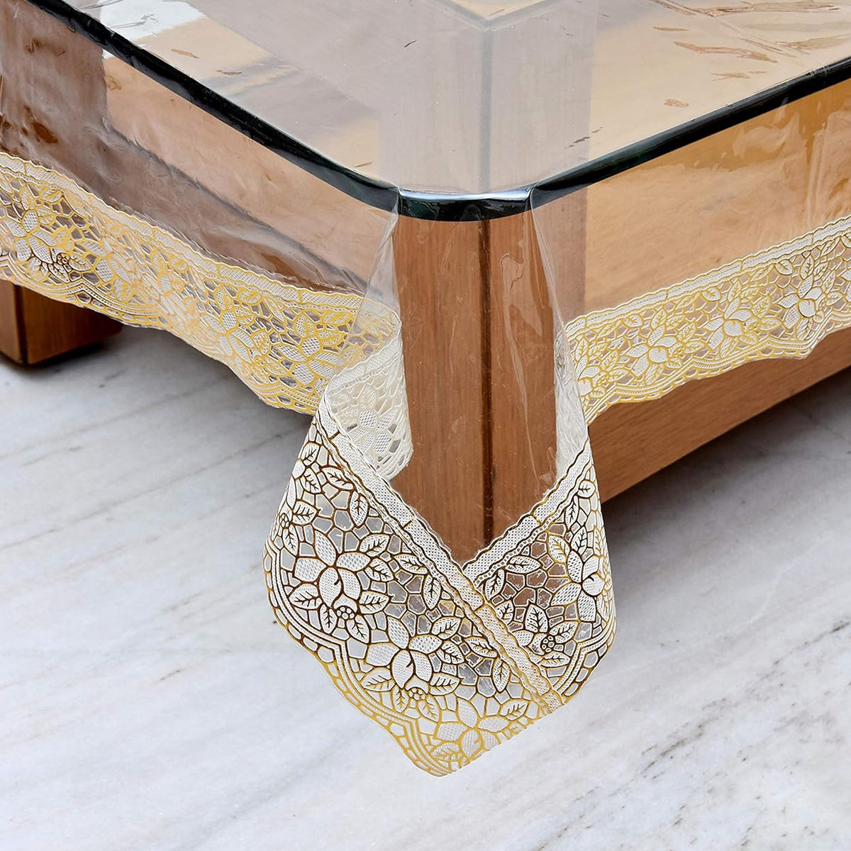 87x59 Inch Transparent Pvc Table Cover (1 Pc)