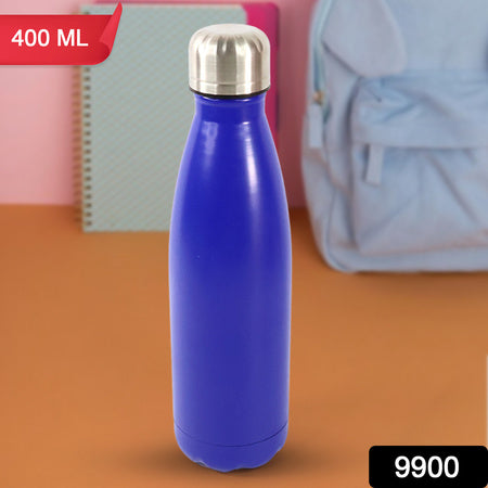 Stainless Steel Single Wall Water Bottle 400ml Approx