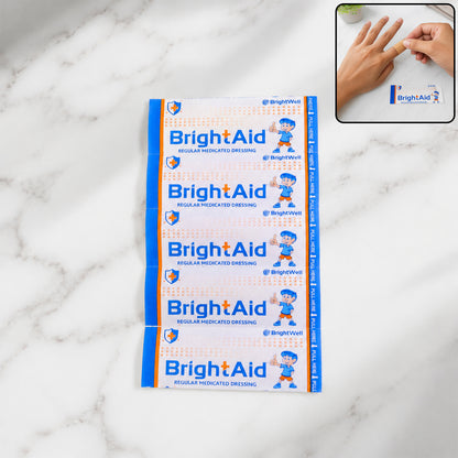 Brightaid Regular Adhesive Bandages For Cuts Wounds And First Aid (5 Pc)