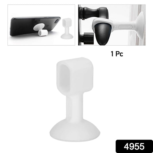 Mixed color silicone door stopper with self-sucking suction cup
