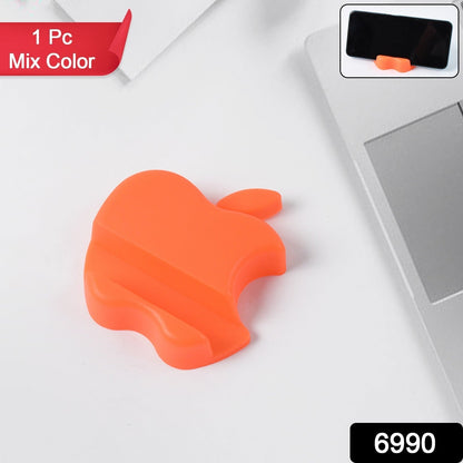 Red color apple-shaped smartphone holder showing stable phone support
