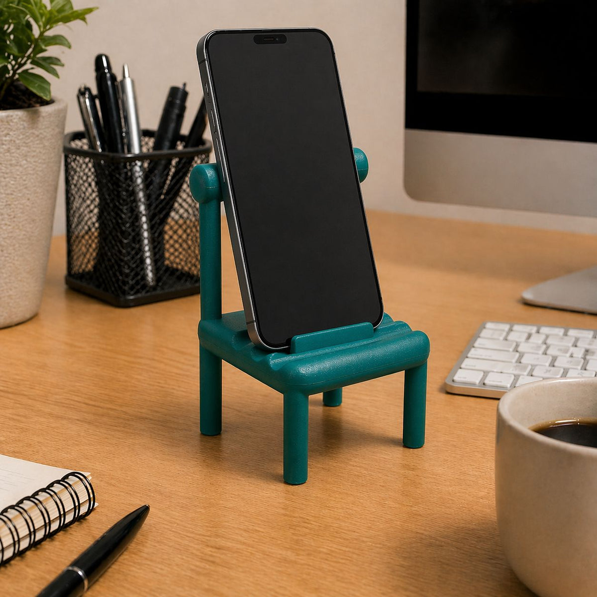 Mini Chair Mobile Stand Holder for Desk & Study Table Use(Color may vary)