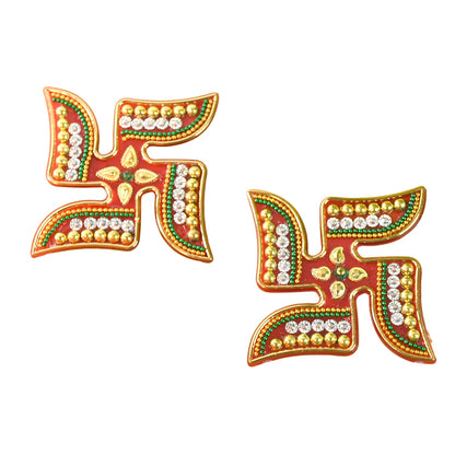 Entryway decal featuring traditional Swastik symbol for spiritual decor