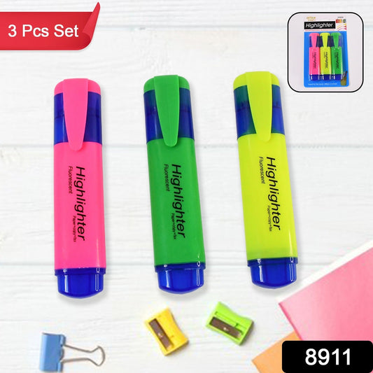 InkGlow FluoroFlow highlighter pen colors showing broad tip design