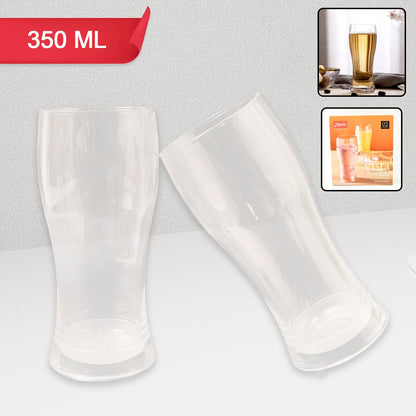 Unbreakable pitcher glass set with 350ML clear tumblers