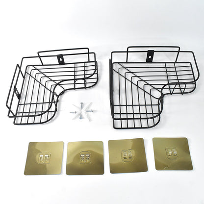 Stylish metal corner shelf for bathroom storage with rustproof finish