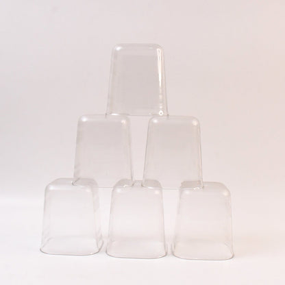 Pure gem styled transparent plastic glass set displayed