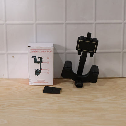 360 Degree Car Rear View Mirror Mobile Phone Holder  Adjustable  Secure Fit