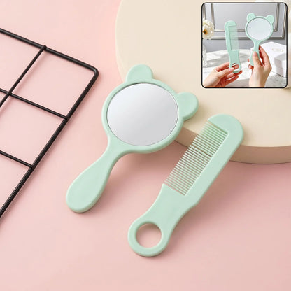 Comb And Mirror 2 In 1 Grooming Kit Cute Handheld Vanity Set For Girls (1 Set)