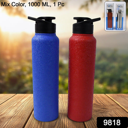 Stainless steel water bottle featuring CoolSteel color finish