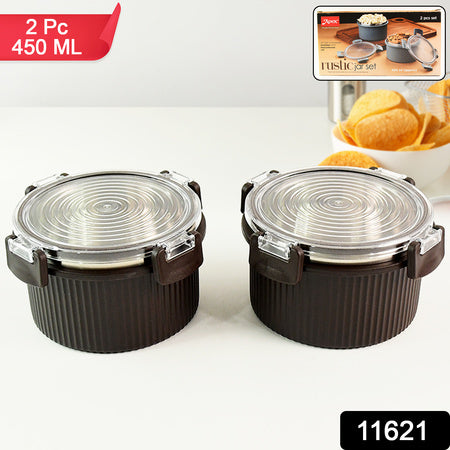 Apex Rustic Jar Set  2 Pcs 450ml Each Approx