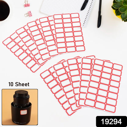 A4 size writable blank label sheets with red border for easy labeling