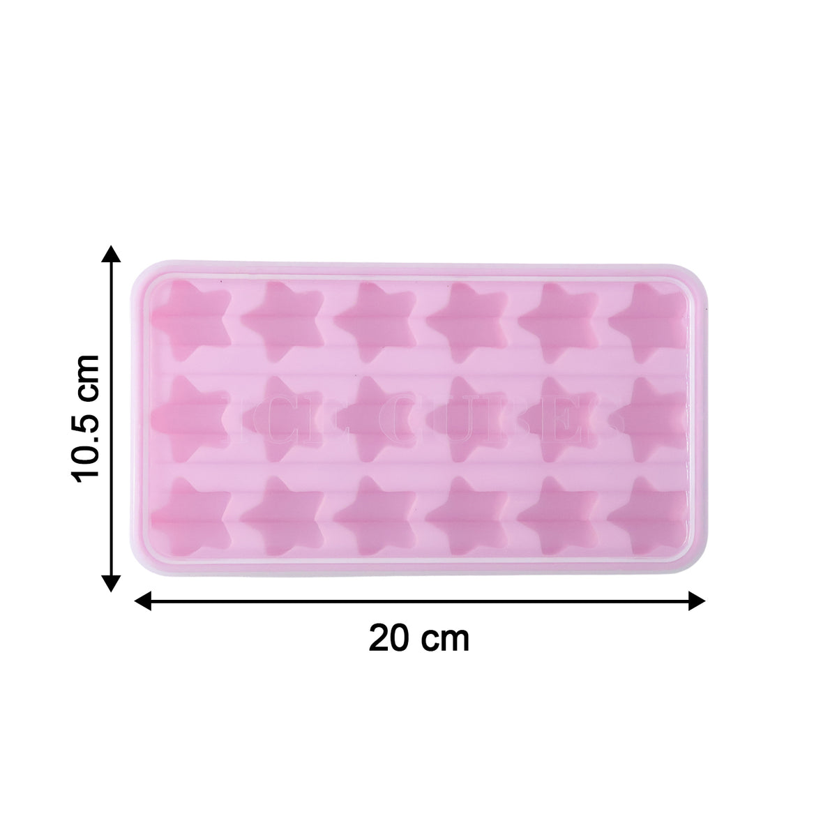 18 Grid Star Shape Ice Cube Tray With Lid (1 Pc)