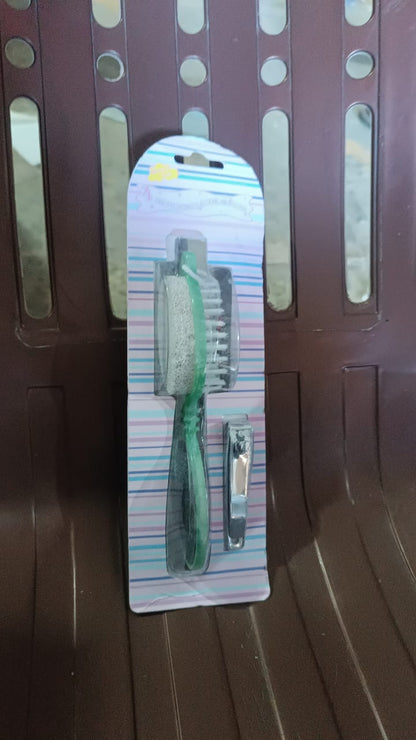 Multi-functional pedicure paddle brush for foot care