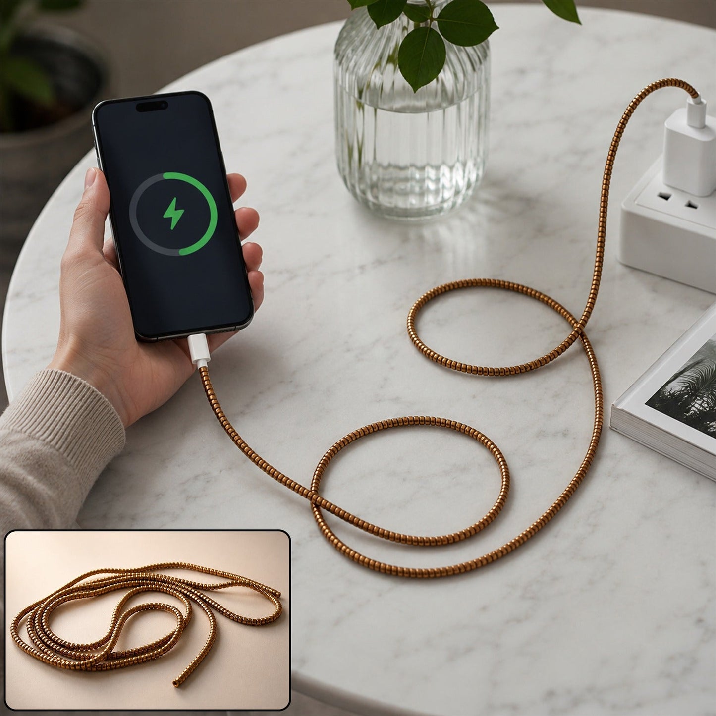 Spiral Cable Protector Sleeve – Durable Flexible Cord Saver