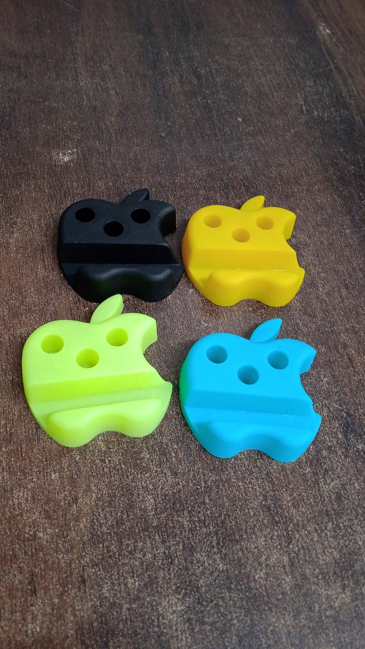 Multi-functional Apple-shaped Plastic Mobile Stand With Pen Holder (1 Pc  Mix Color)