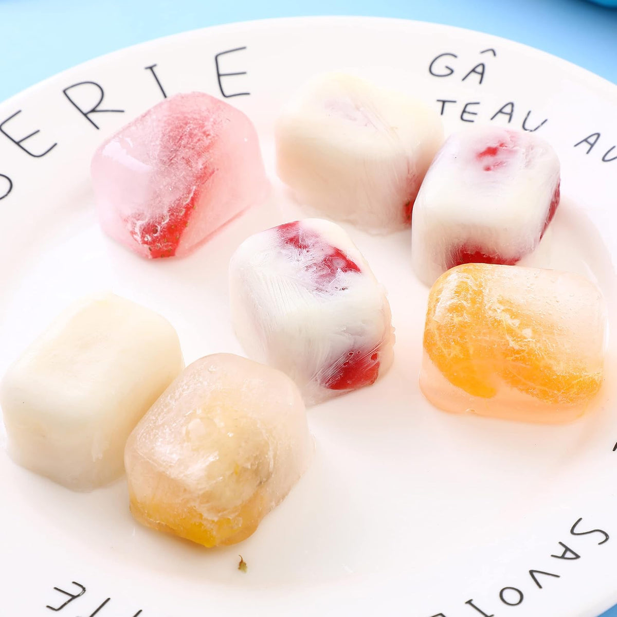 Multipurpose Plastic Ice Cube Tray With Lid (1 Pc 14 Gride  Blue)
