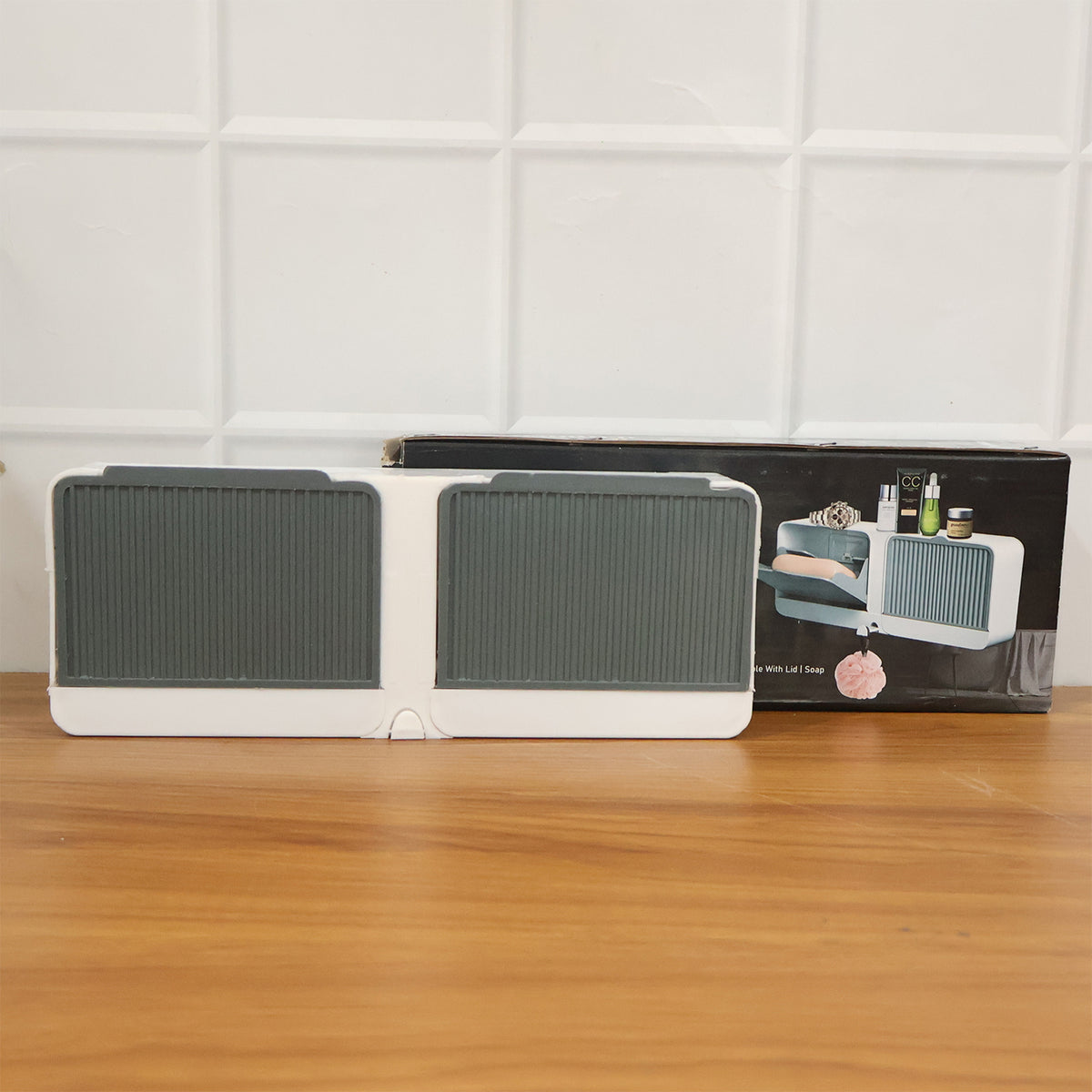 Wall Mounted 4-compartment Bathroom Storage  Soap Holder