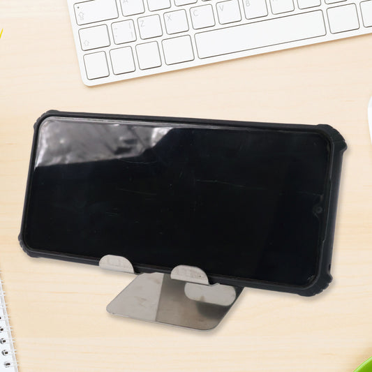Stainless Steel Universal Mobile  Tablet Stand Holder - (1 Pc)