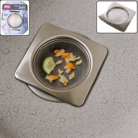 Stainless Steel Square Sink Strainer (1 Pc)