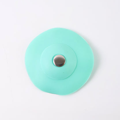 Creative 2-in-1 Light Green Silicone Sewer Sink Sealer Cover Drainer (Multicolour)