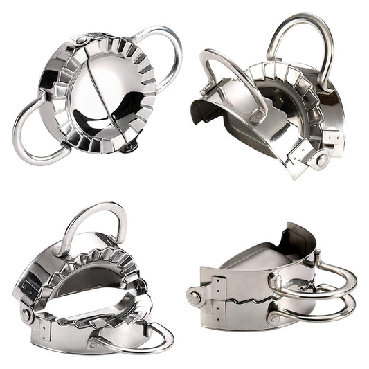 2219 Stainless Steel Dumpling Maker Dough Cutter Pie Mold Tool.