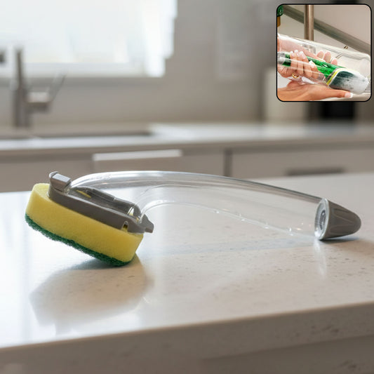 Heavy Duty Soap Dispensing Dishwand Scrubber Brush (1 Pc)