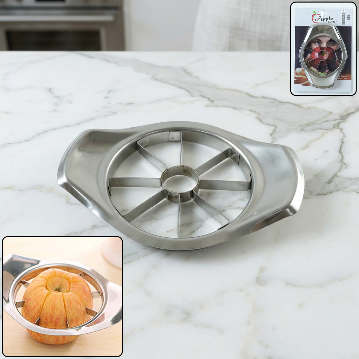 Heavy Duty Stainless Steel Apple Cutter  Slicer (1 Pc)