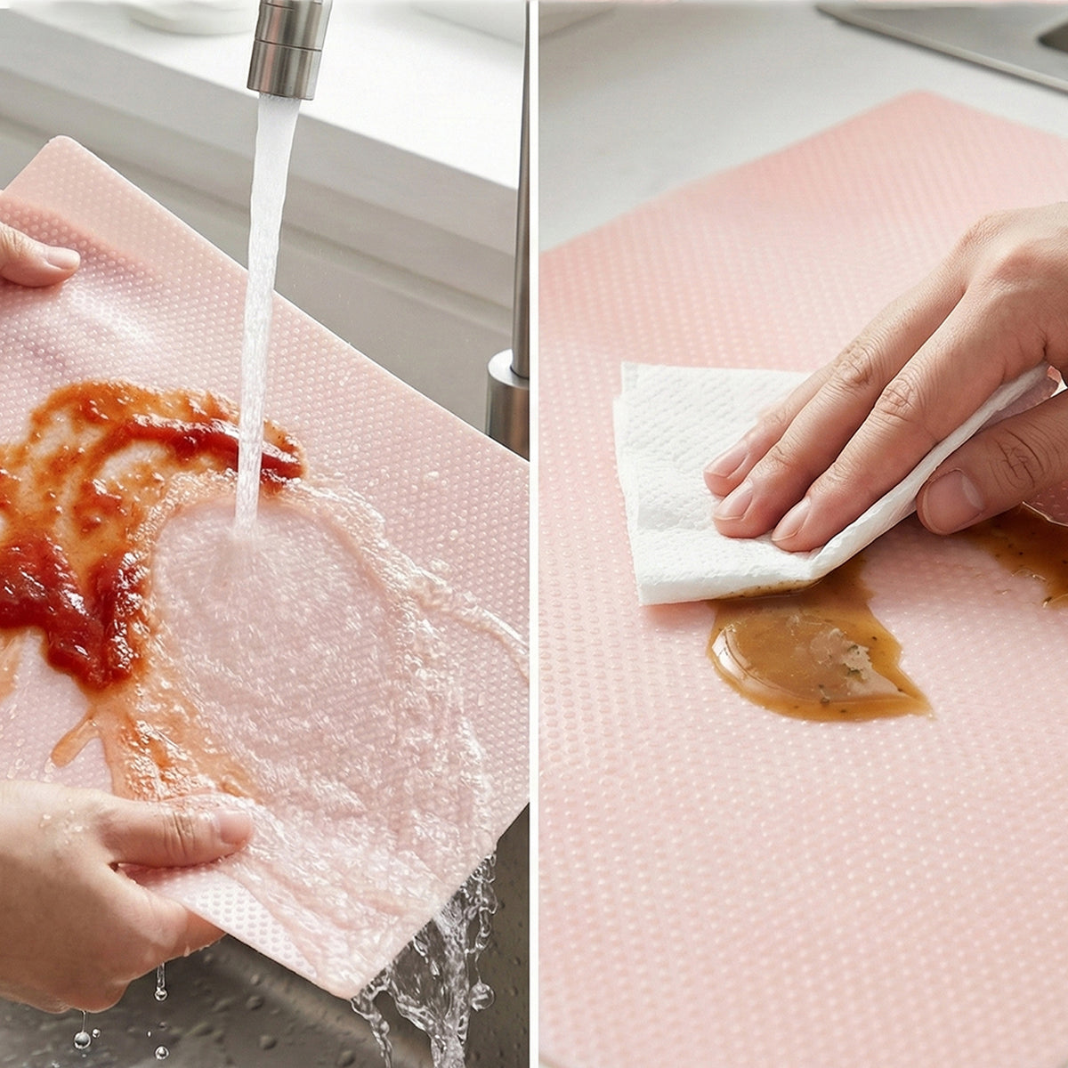 Transparent Plastic Fridge Mat 45 X 29 Cm (4 Pc)