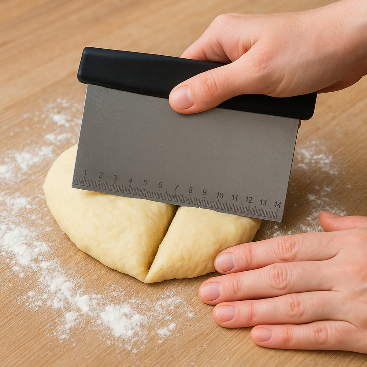 Premium Stainless Steel Dough Scraper (1 Pc)