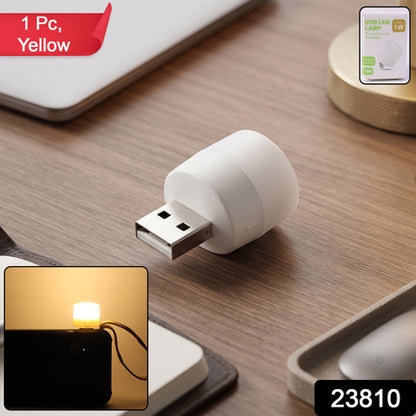 Yellow Usb Led Lamp Night Light Plug Small Led Nightlight  (1 Pc)