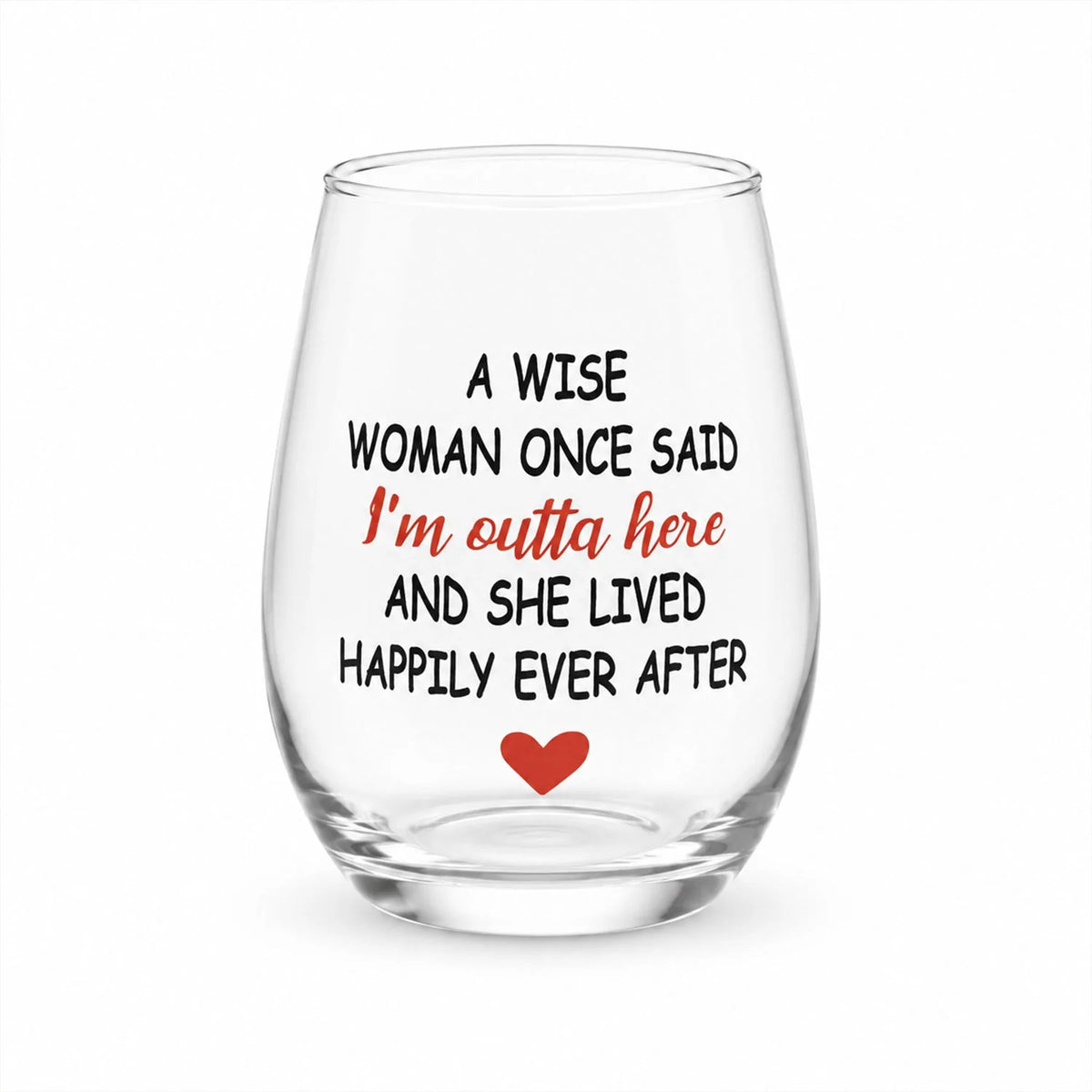 Printed Quote Drinking Glass Tumbler For Wine And Everyday Beverages (1 Pc)