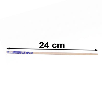 Reusable Bamboo Chopsticks With Blue Chinese Print Design (2 Pc)