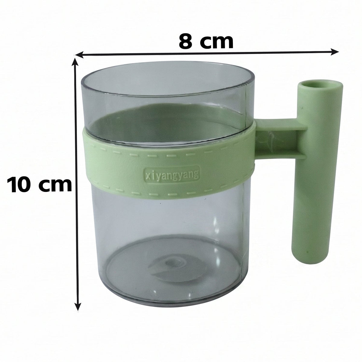 Transparent Plastic Cup With Handle Reusable Water Tea And Coffee Mug (1 Pc)