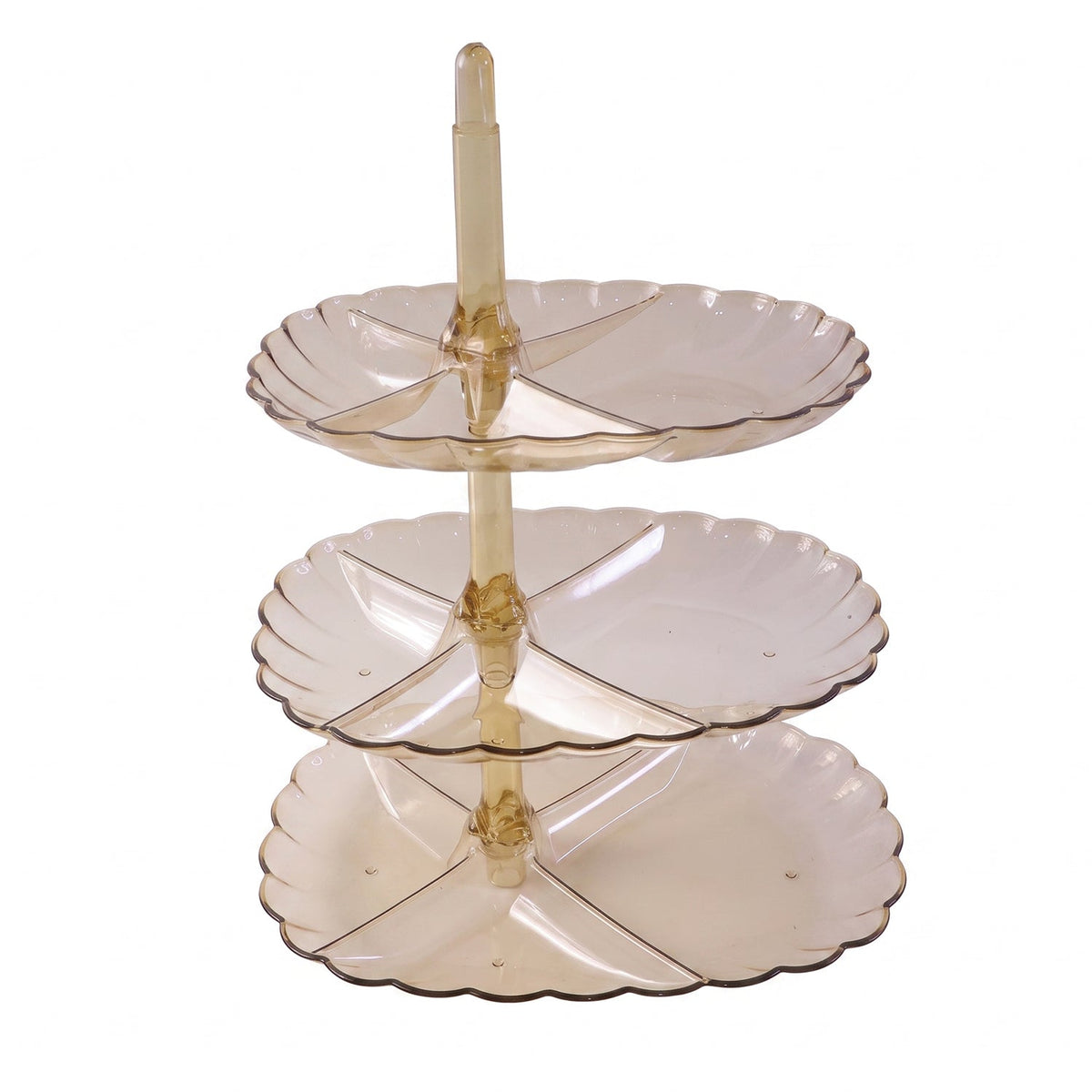 Acrylic 3 Tier Snack And Dessert Serving Stand For Parties And Home (1 Pc)
