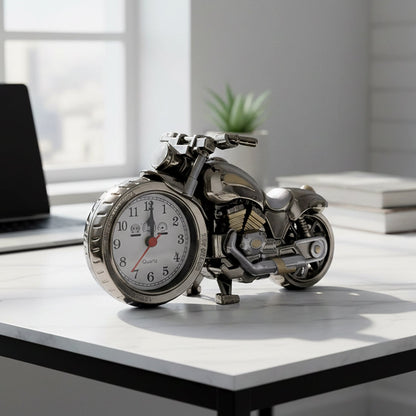 Decorative motorcycle motorbike alarm clock as home decor item