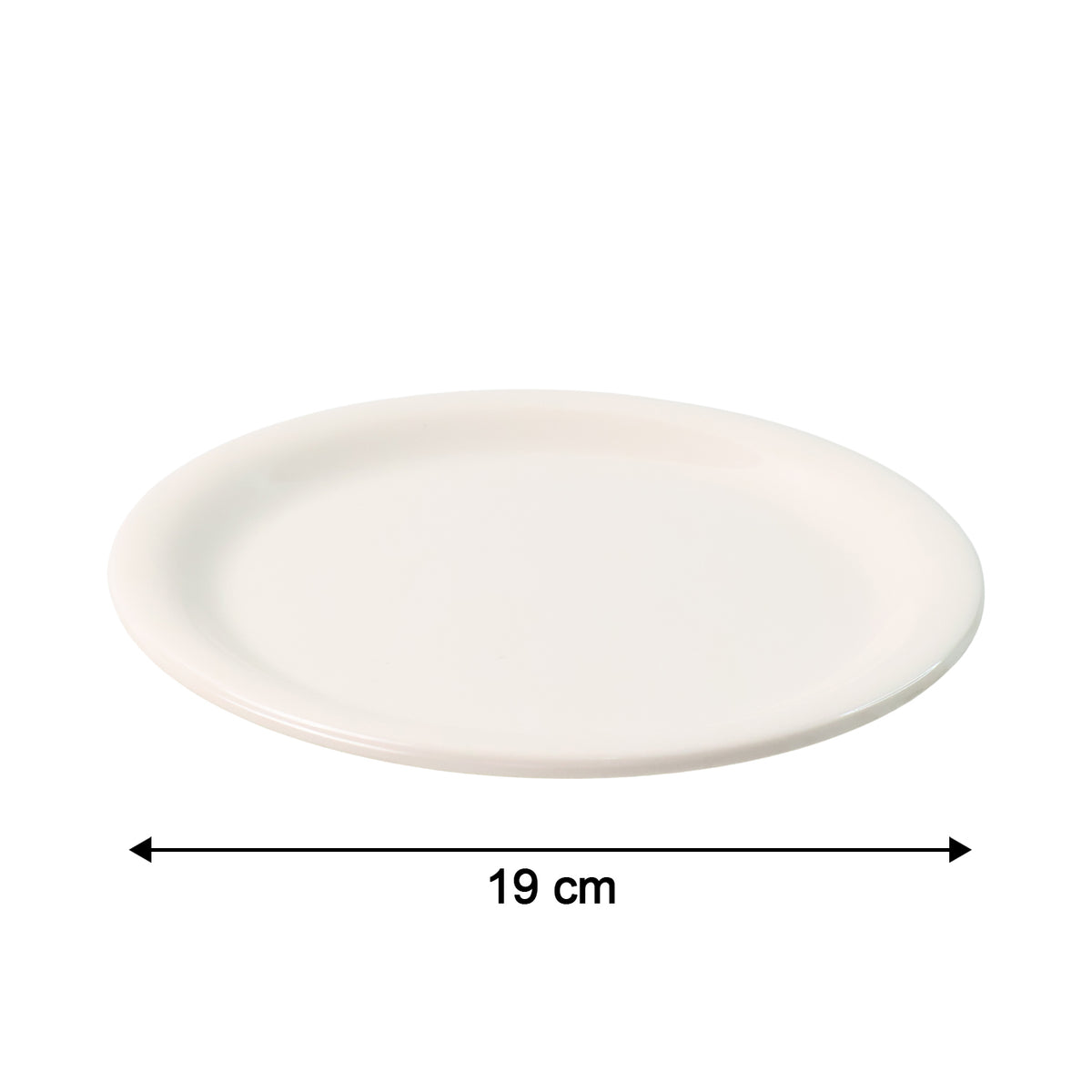 Plastic Round Dinner  Serving Plate  19 Cm (1 Pc)